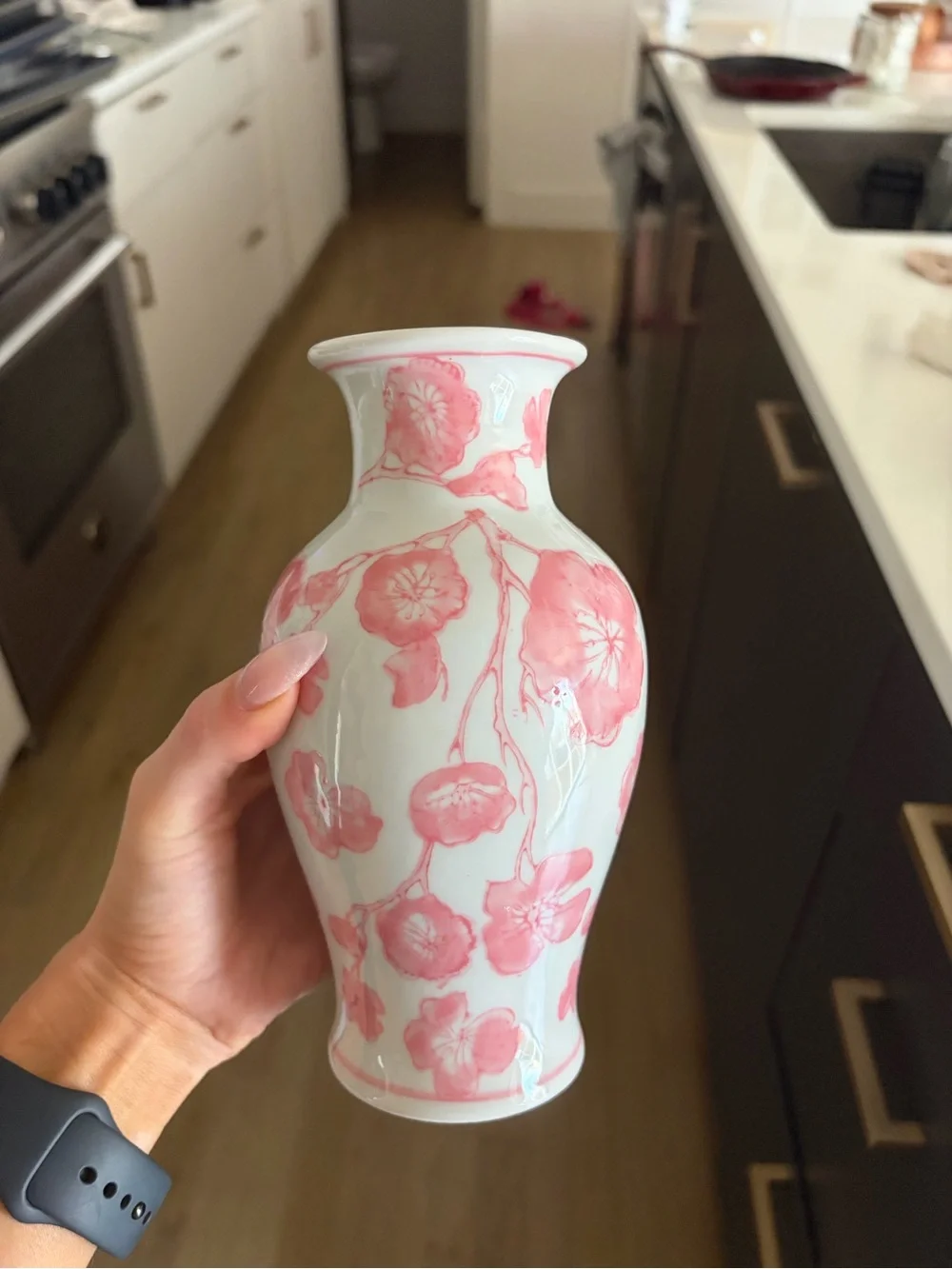 hazel Pink Floral Porcelain Vase